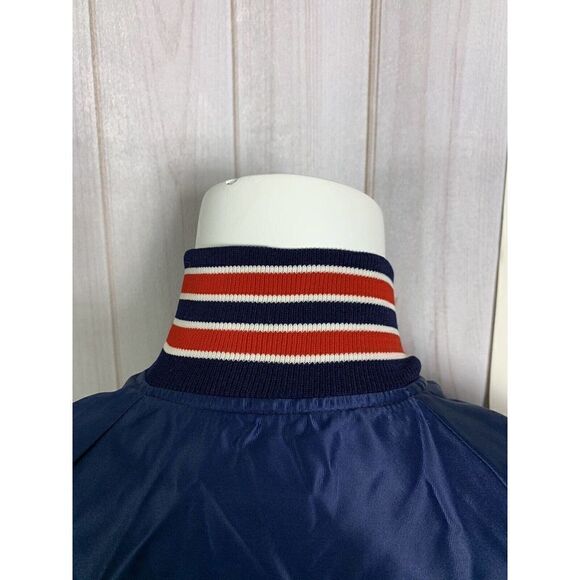 Vintage Butwin Satin Blue Jacket Mens XS Bomber Coat Snap 80s USA - Picture 13 of 16